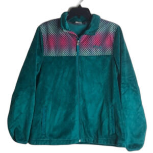 Fila sport y2k  teal fleece with neon shoulder design size large retro